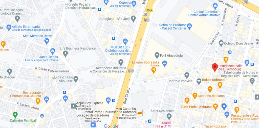 imagem google maps - localização ville de luxembourg