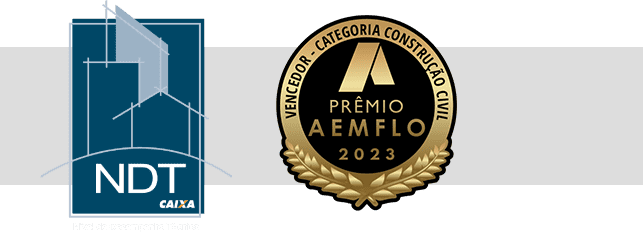 logos NDT Caixa e Premio AEMFLO 2023